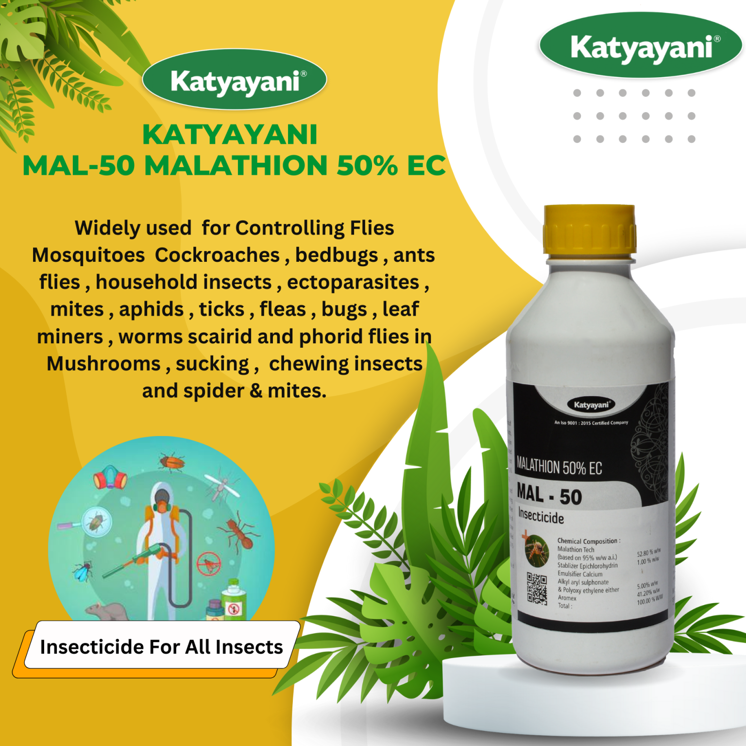 Malathion 50 EC MAL50 Katyayani Organics