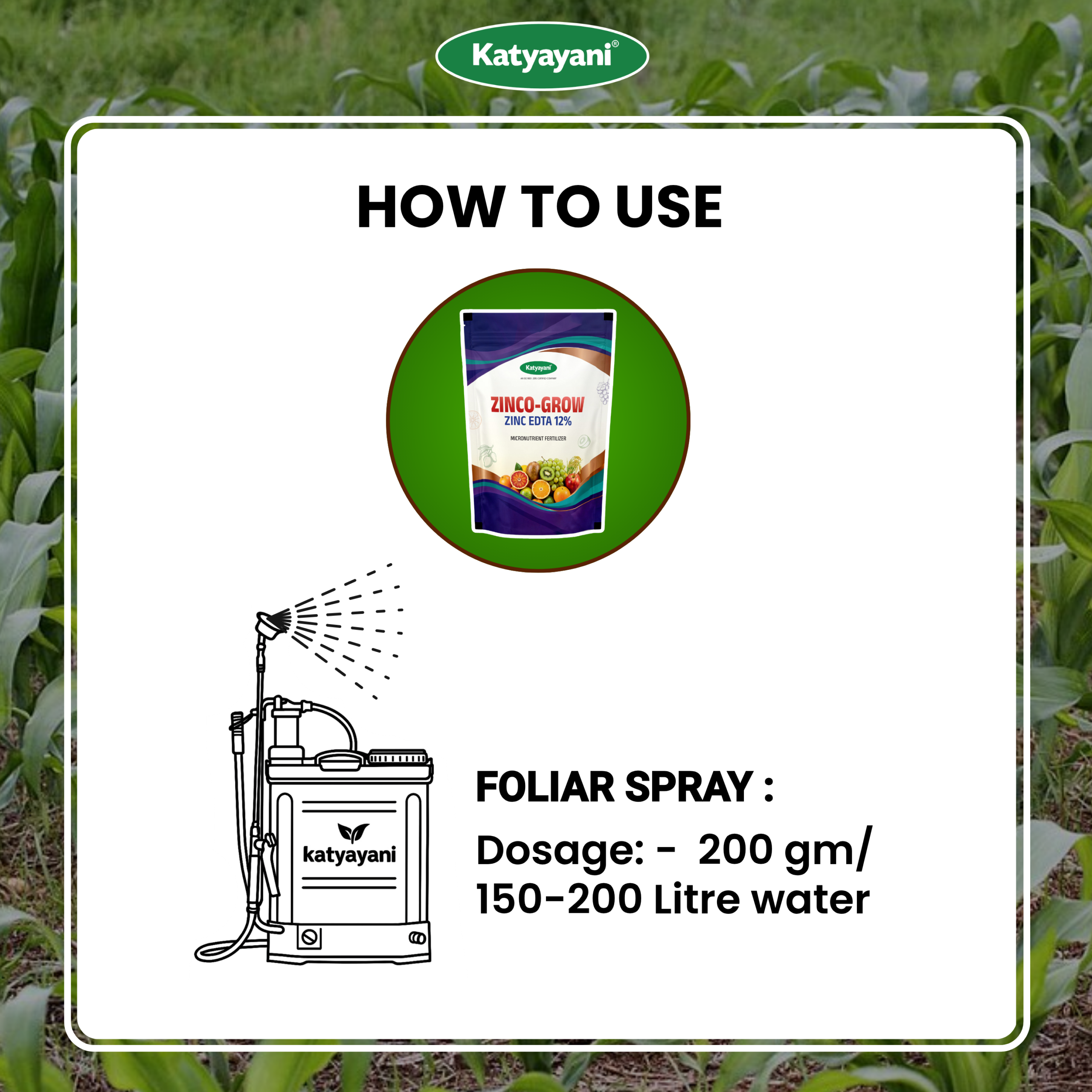 Katyayani Zinco Grow (Zinc EDTA 12%) Fertilizer - Image 5