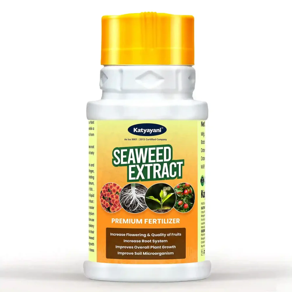 Katyayani Seaweed Extract Fertilizer for Plants Promotes Plant Growth, Flowering, Fruiting - Keeps Plant Healthy and Greenish