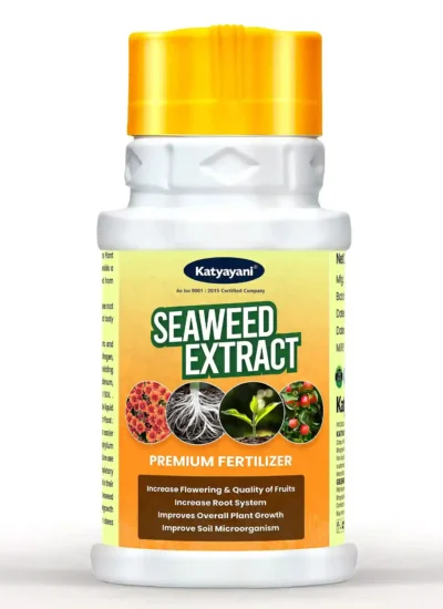 Katyayani Seaweed Extract Fertilizer for Plants Promotes Plant Growth, Flowering, Fruiting - Keeps Plant Healthy and Greenish