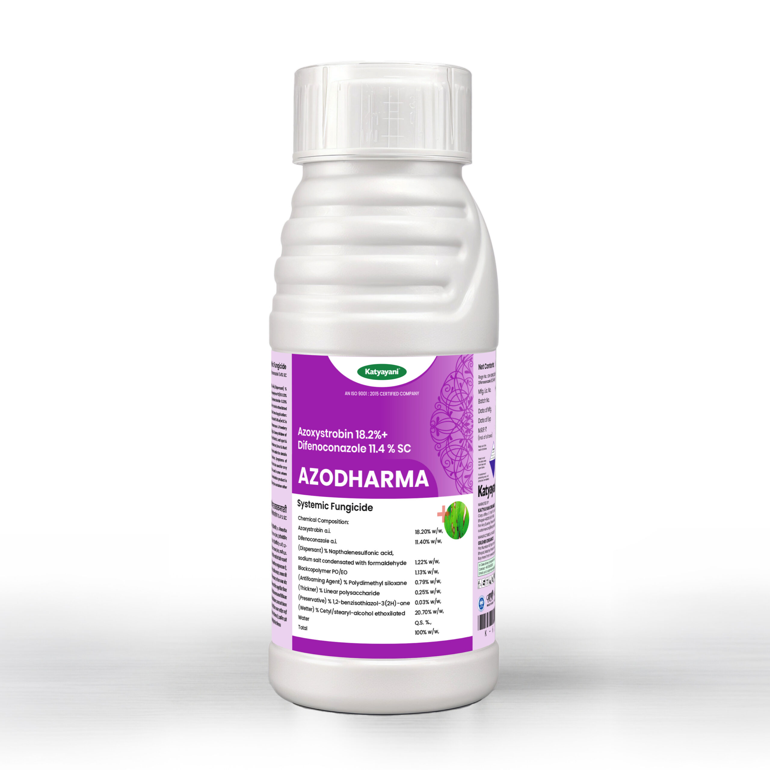 Katyayani Azodharma | Azoxystrobin 18.2 % + difenoconazole 11.4 % SC