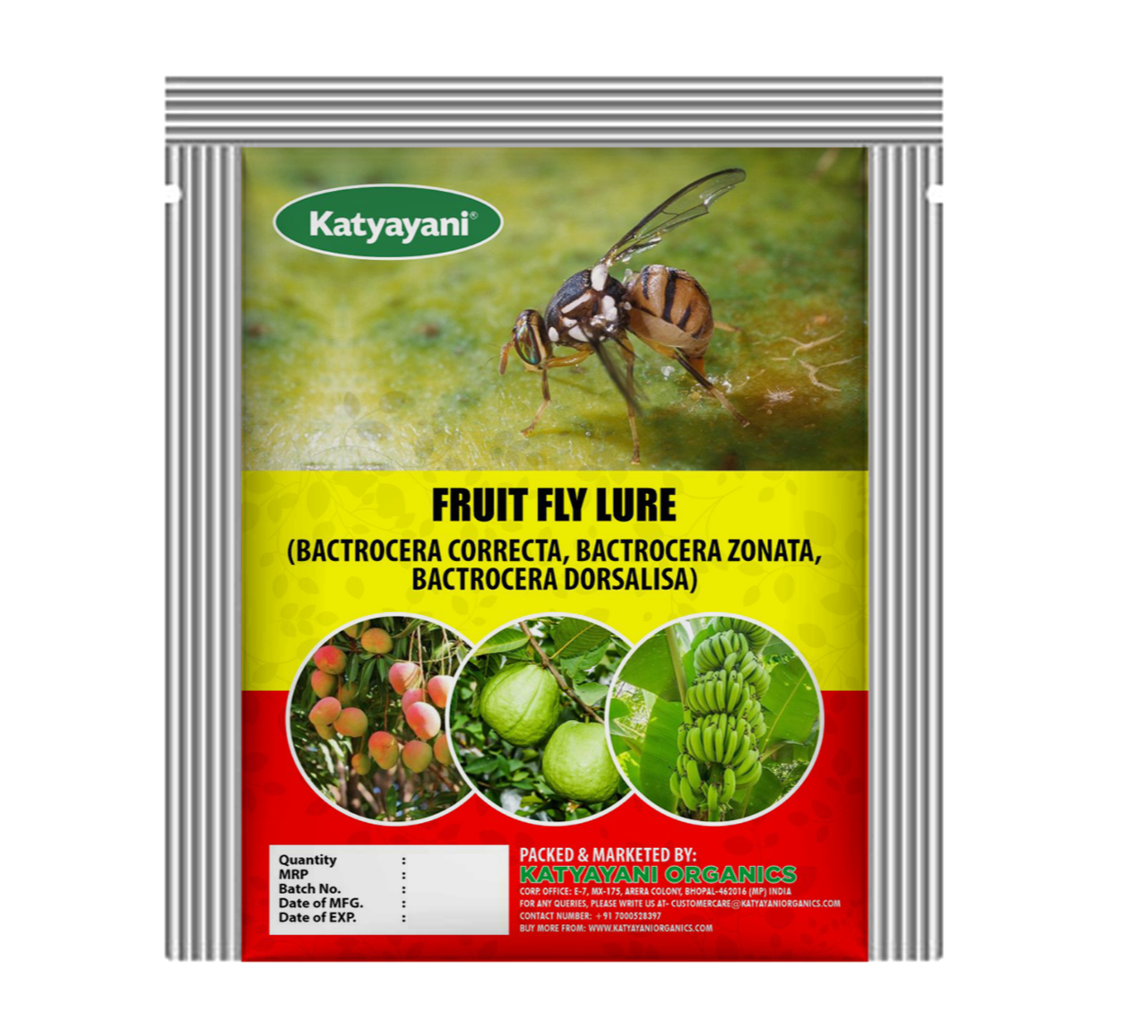 Fruit Fly Lure (BACTROCERA CORRECTA , ZONATA , DORSALISA) – Katyayani  Organics
