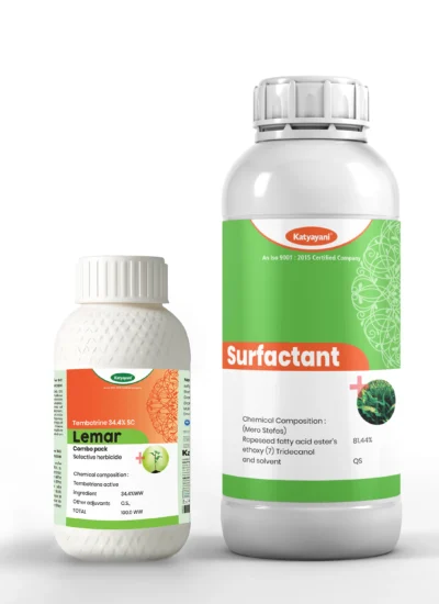 Katyayani Lemar -Tembotrione 42% SC (34.4% w/w) 115ml + Surfactant 400ml | Herbicide