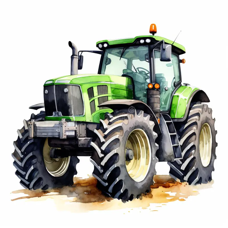 eye-catching-watercolor-tractor-clipart-white-background-green-tractor-painted-watercolor-white-background-288317588