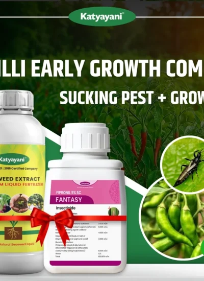 Katyayani Chilli Early Growth Combo (Fantasy Fipronil 5% SC 250 ML + Seaweed Extract 250 ML)